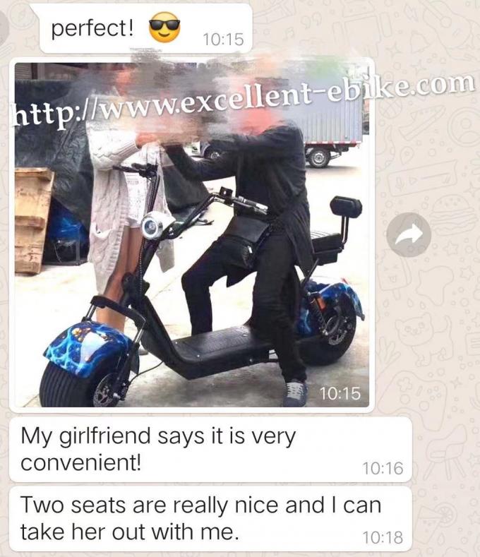 Desventaja adulta de la motocicleta eléctrica de la vespa de Citycoco 1500w 29