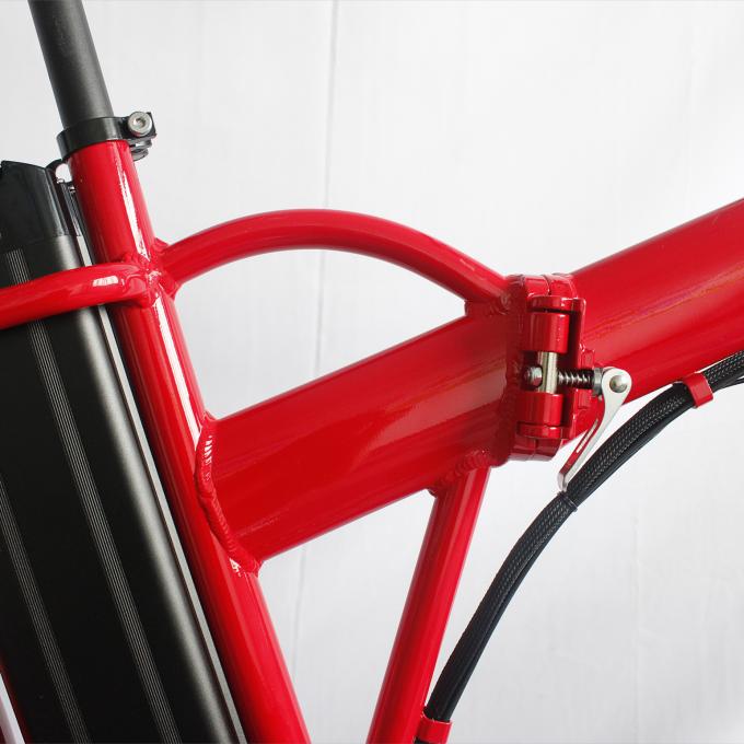 Peso ligero eléctrico plegable de aluminio de la bici con el niño Seat los 55km potentes H 6