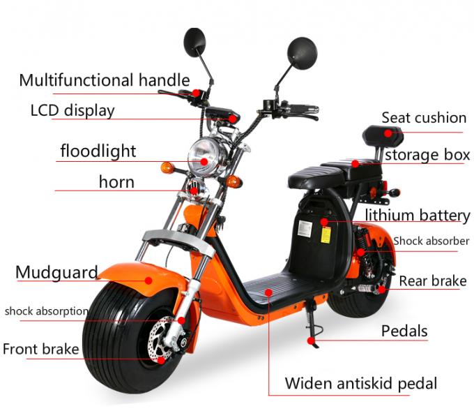 Harley Electric Scooter grande 2000w 1000w 12ah 60v 1500w Harley Coco Bike 7